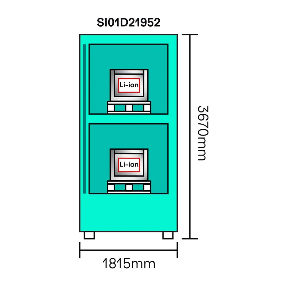 1.5-Meter LithiumVault Container - SI01D21952 || Hinge doors on 2 Levels