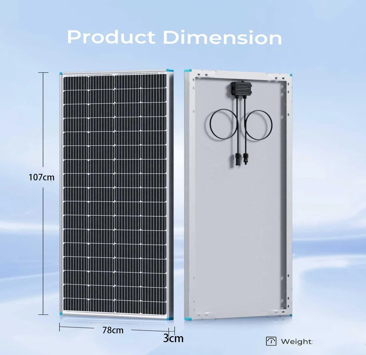 150W Monocrystalline Solar Panel