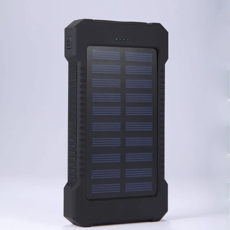 20000mah Portable Solar Power Bank Waterproof External Battery Backup Powerbank 20000 mah Phone Battery Charger LED Pover Bank