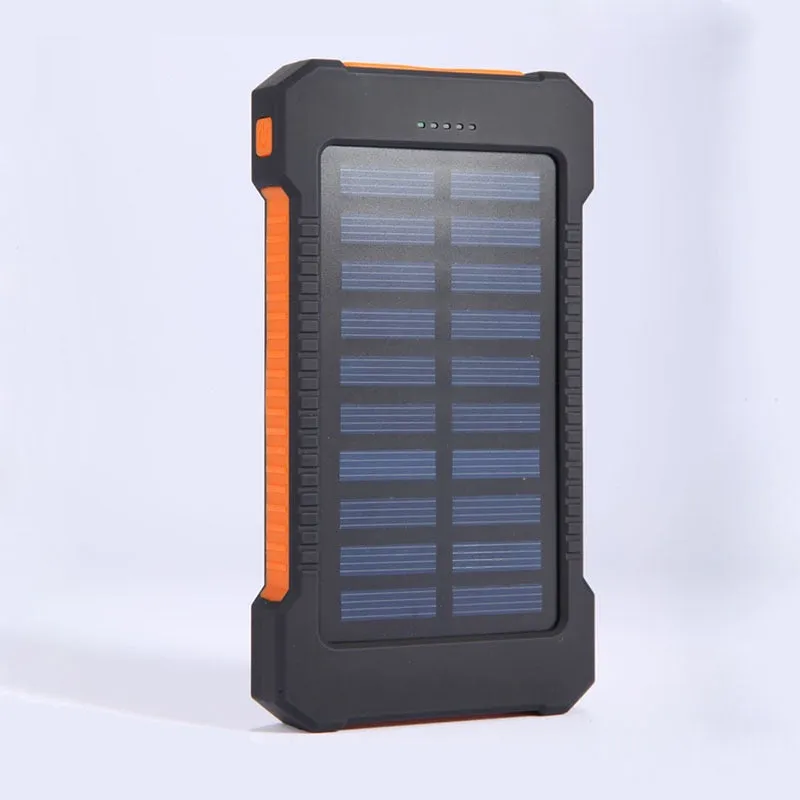 20000mah Portable Solar Power Bank Waterproof External Battery Backup Powerbank 20000 mah Phone Battery Charger LED Pover Bank