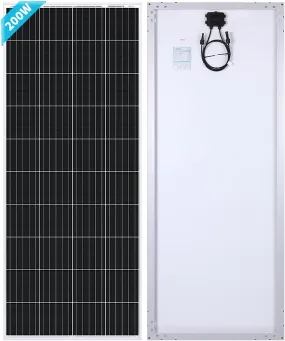 2PCS 100 Watt Solar Panels, 12 Volt Monocrystalline, High-Efficiency Module PV Power Charger for RV Battery Boat and Other Off-Grid Applications