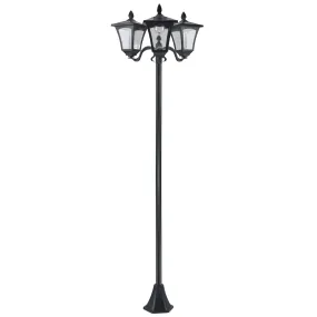 3-Solar Powered Lamp Post, IP44, 51.5Lx47Wx182.5H cm-Black