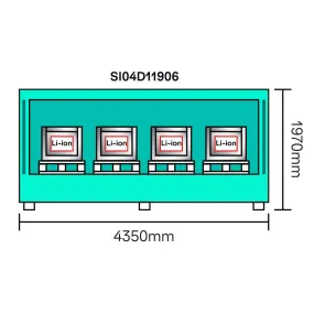 4-Meter LithiumVault Container - SI04D11906 || Hinge Doors on 1 Level