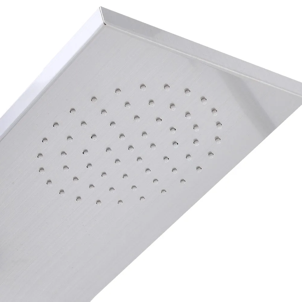 4in1 Contemporary Wall-Mounted Sleek Shower Panel with Body Massage Jets