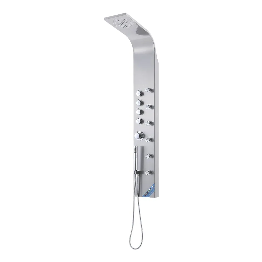 4in1 Contemporary Wall-Mounted Sleek Shower Panel with Body Massage Jets