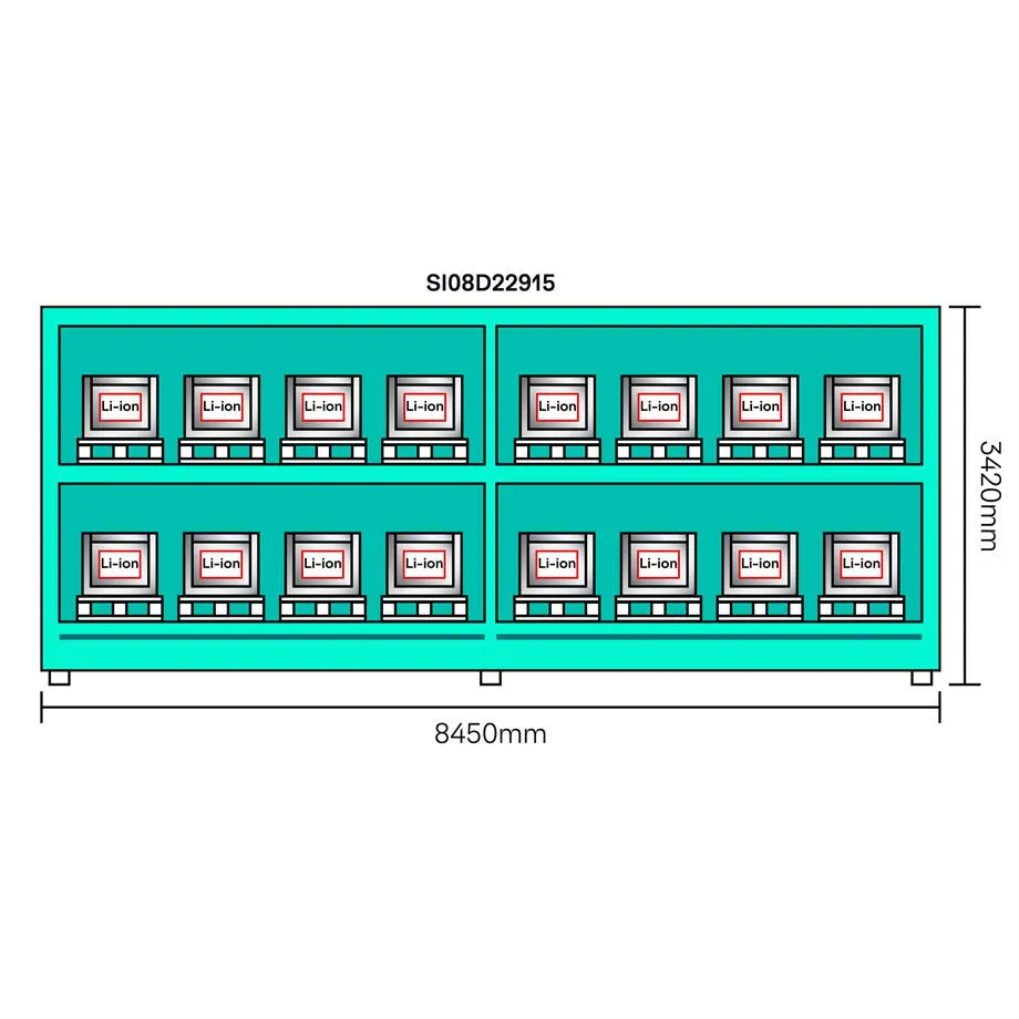 8-Meter LithiumVault Container - SI08D22915 || Sliding doors on 2 Levels