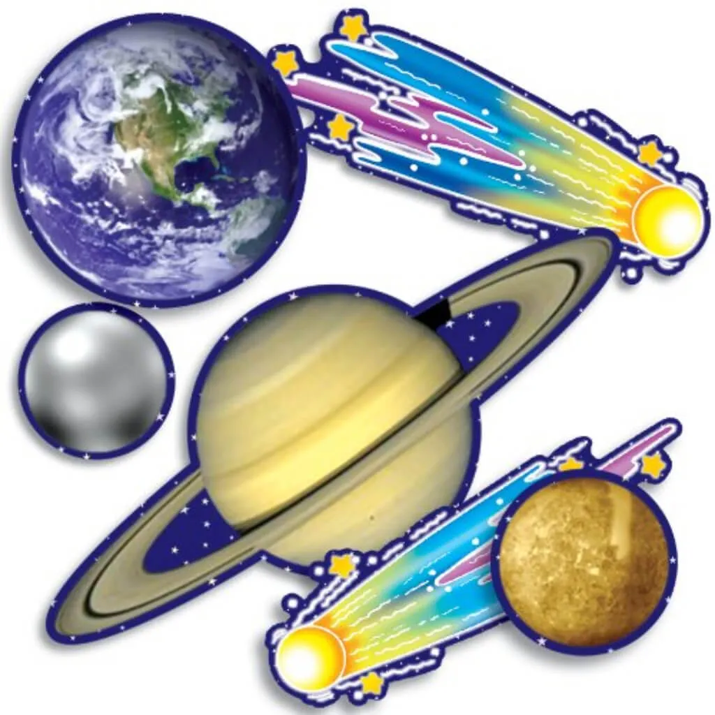 Accent Punch-Outs Solar System Mini Bulletin Board Set