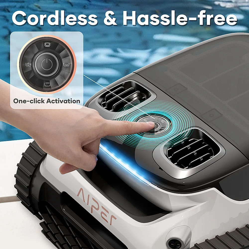 Aiper - Scuba N1 Pro Cordless Robotic Pool Cleaner for In-Ground Pools up to 2150sq.ft, Pool Vacuum with Infrared Sensors - White