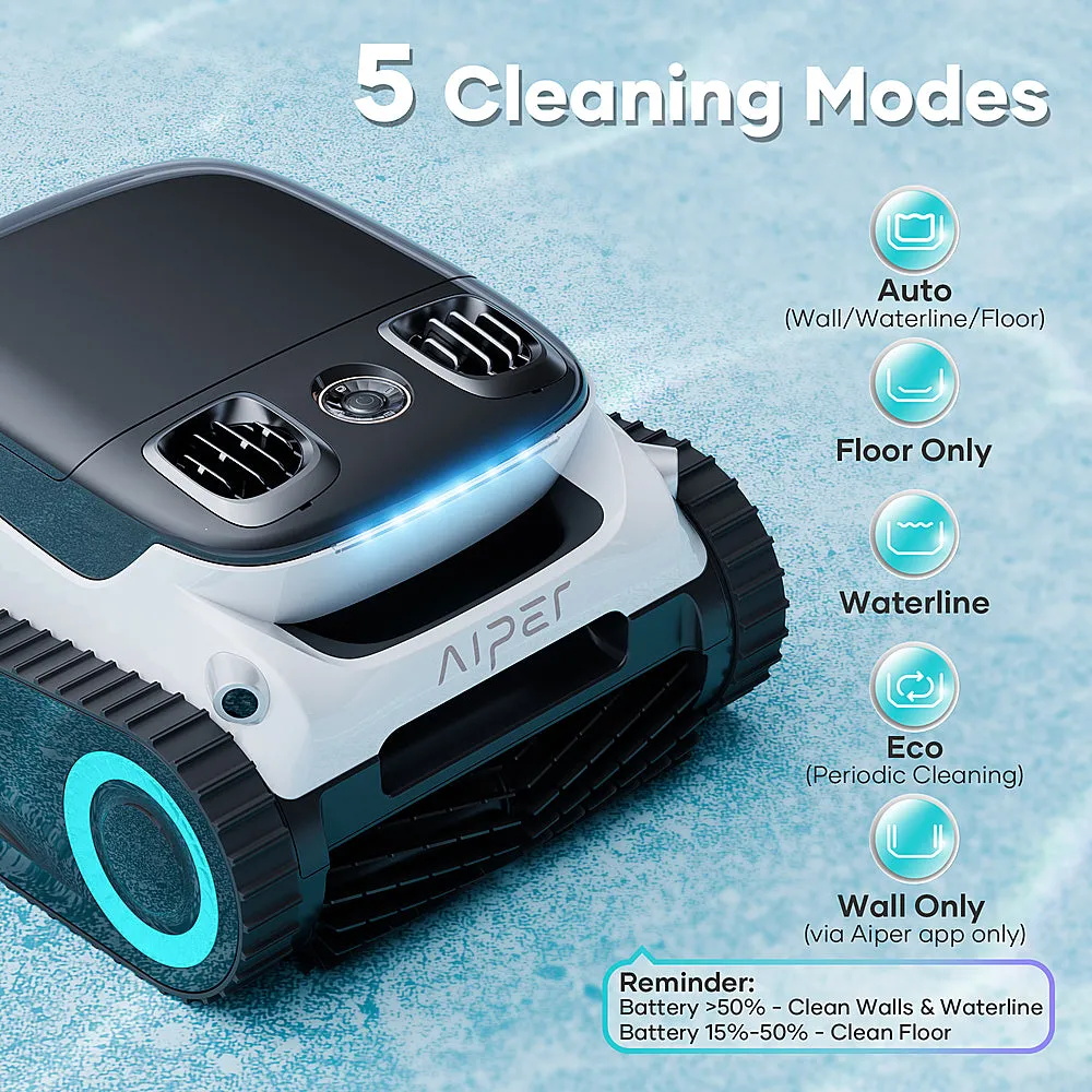 Aiper - Scuba N1 Pro Cordless Robotic Pool Cleaner for In-Ground Pools up to 2150sq.ft, Pool Vacuum with Infrared Sensors - White