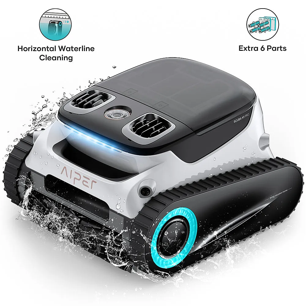 Aiper - Scuba N1 Pro Cordless Robotic Pool Cleaner for In-Ground Pools up to 2150sq.ft, Pool Vacuum with Infrared Sensors - White