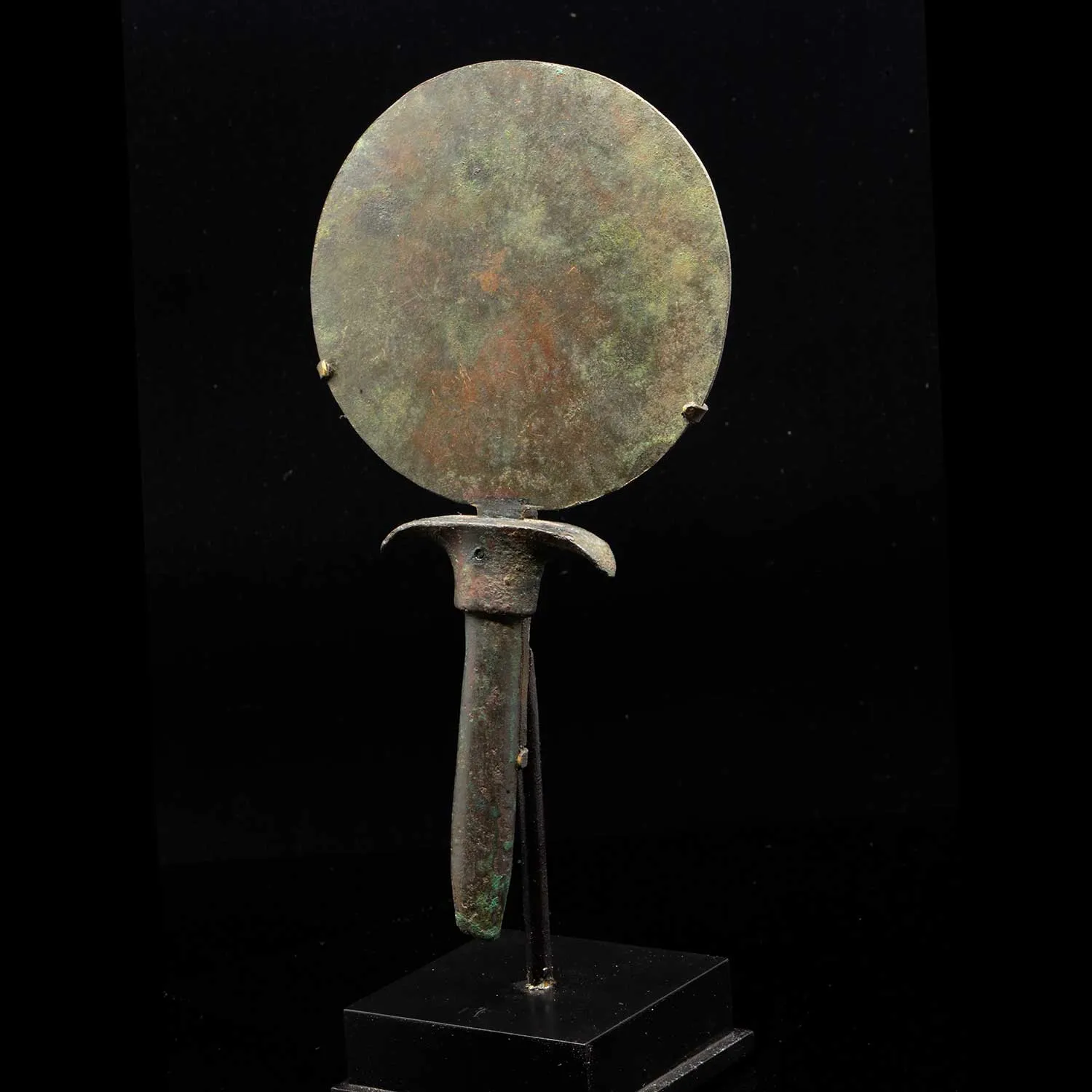 An Egyptian Bronze Toilet Mirror, 18th Dynasty, ca.1539 - 1292 BCE