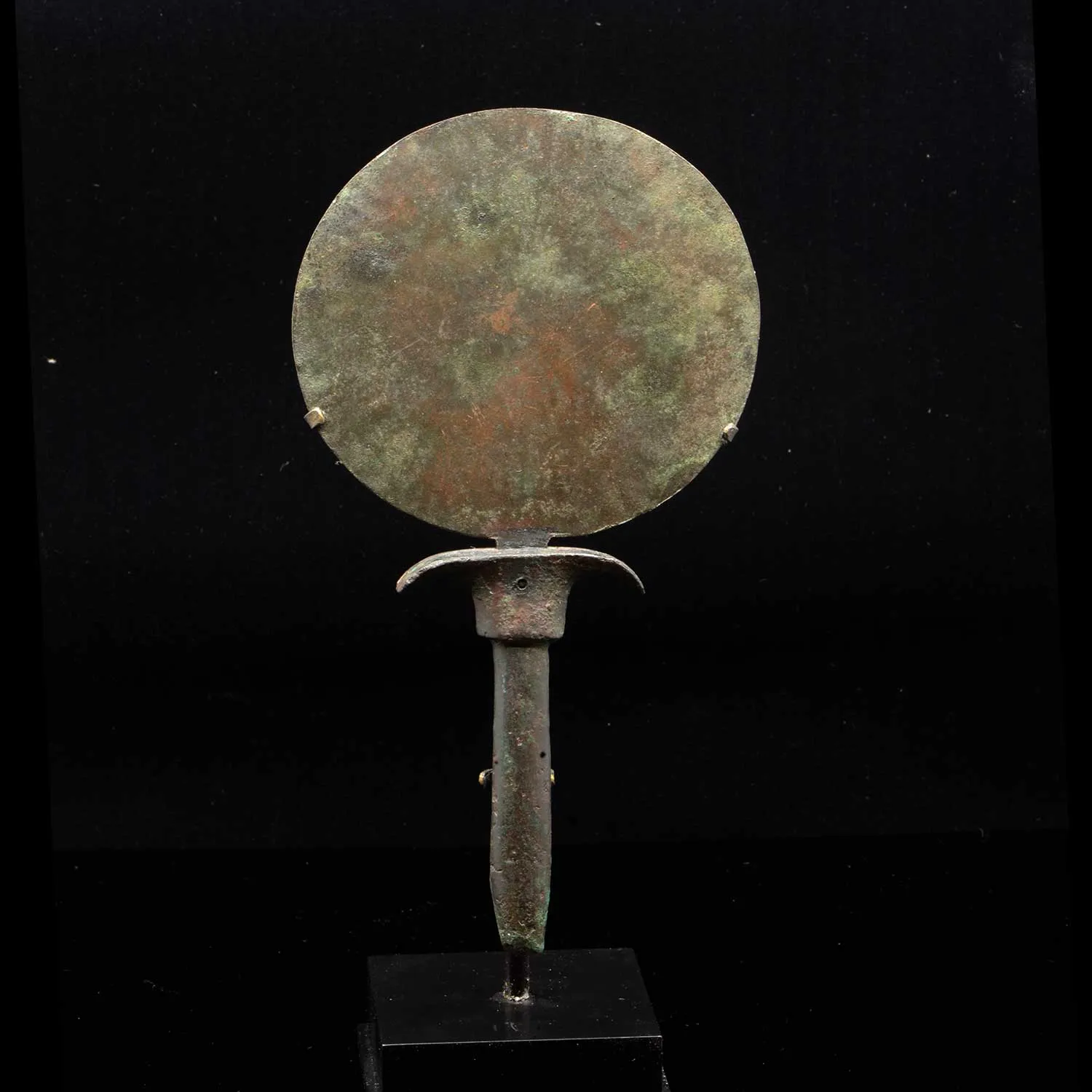 An Egyptian Bronze Toilet Mirror, 18th Dynasty, ca.1539 - 1292 BCE