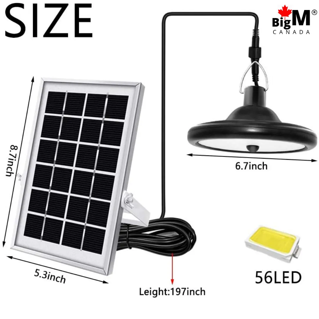 BigM 56 LED Bright Solar Gazebo Lights for Indoors Sheds cabins Tents