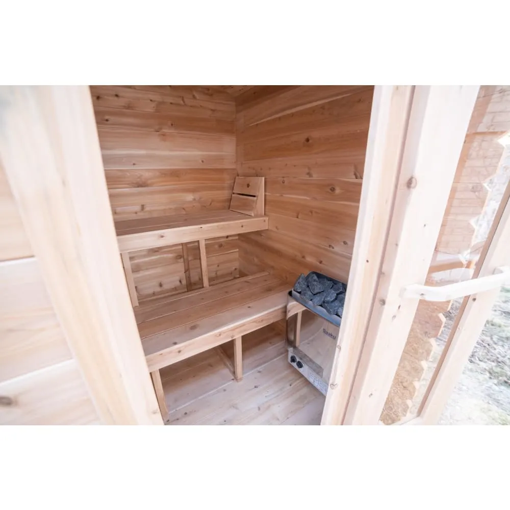 Canadian Timber Granby CTC66W 2-3 Person Traditional Outdoor Cabin Sauna by Dundalk Leisurecraft