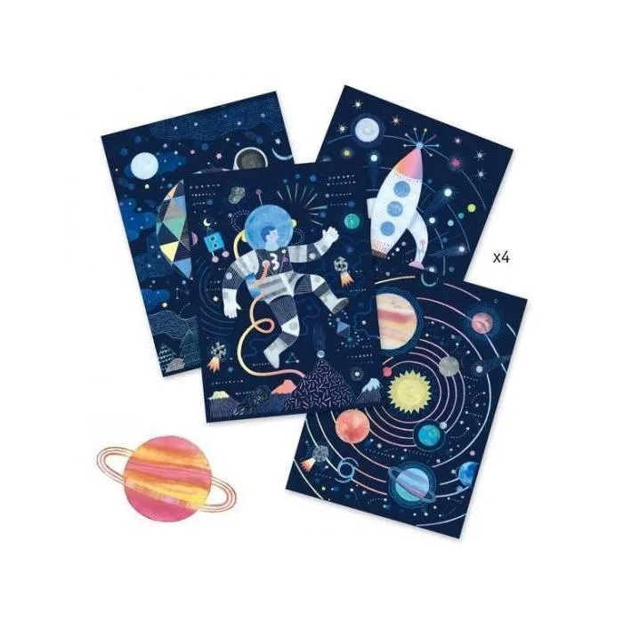 Djeco - Cosmic Mission scratch cards