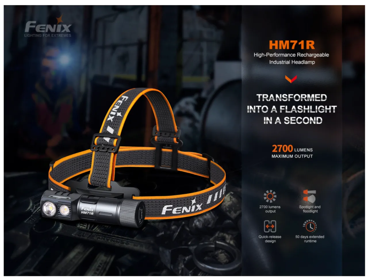 Fenix HM71R - E02R Combo Pack