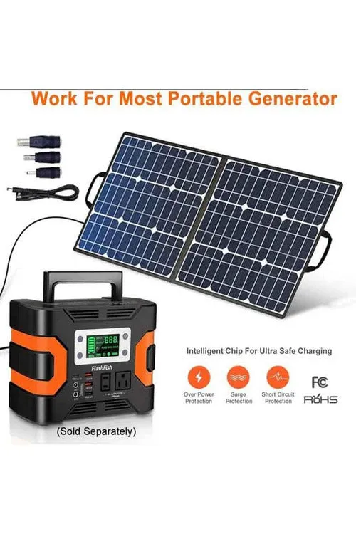 Flashfish 100W 18V Portable Solar Panel