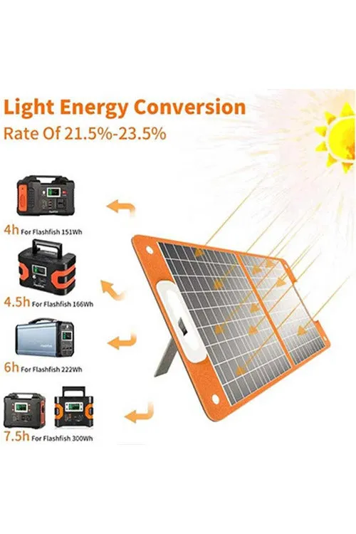 Flashfish 18V/60W Foldable Solar Panel