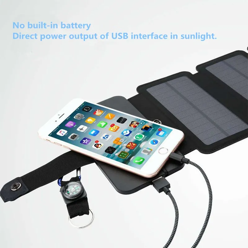 Foldable Portable Solar Panel Phone Charger