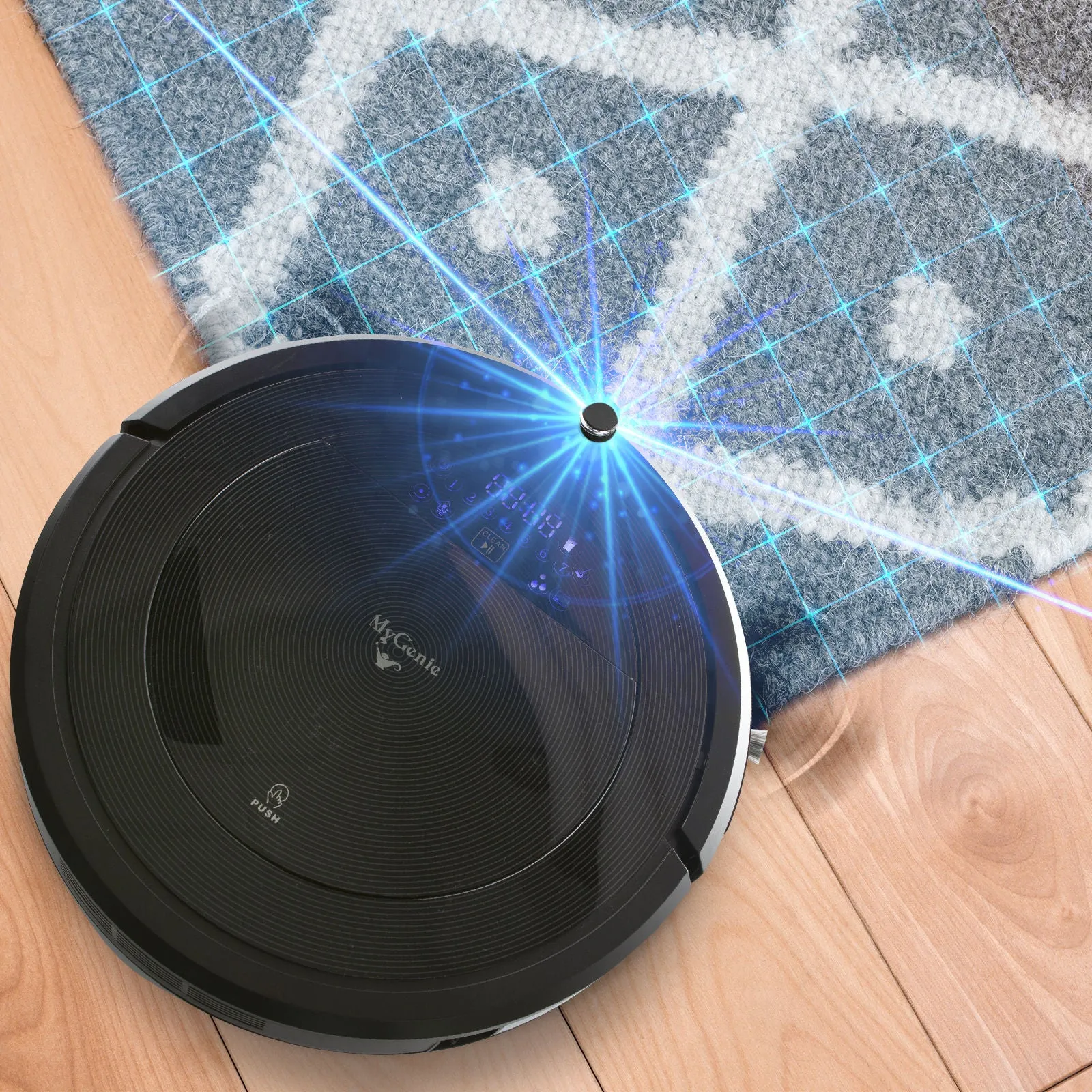 MyGenie ZX1000 Robotic Vacuum Cleaner with Bonus Aroma Diffuser with 3 Oils with PureSpa Diffuser