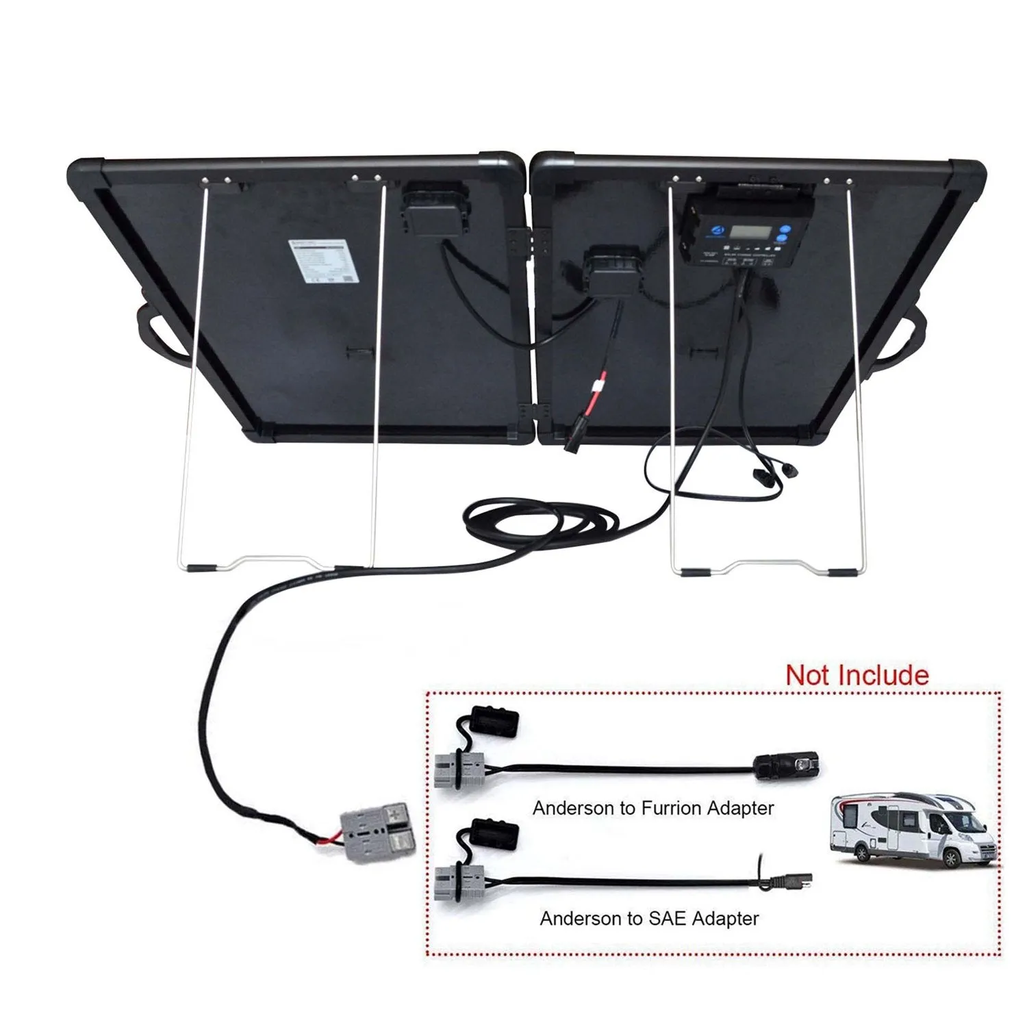 PLK 120W Portable Solar Panel Kit Lightweight Briefcase with 20A Charge Controller