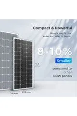 Renogy 12v 100W Monocrystalline Rigid Solar Panel