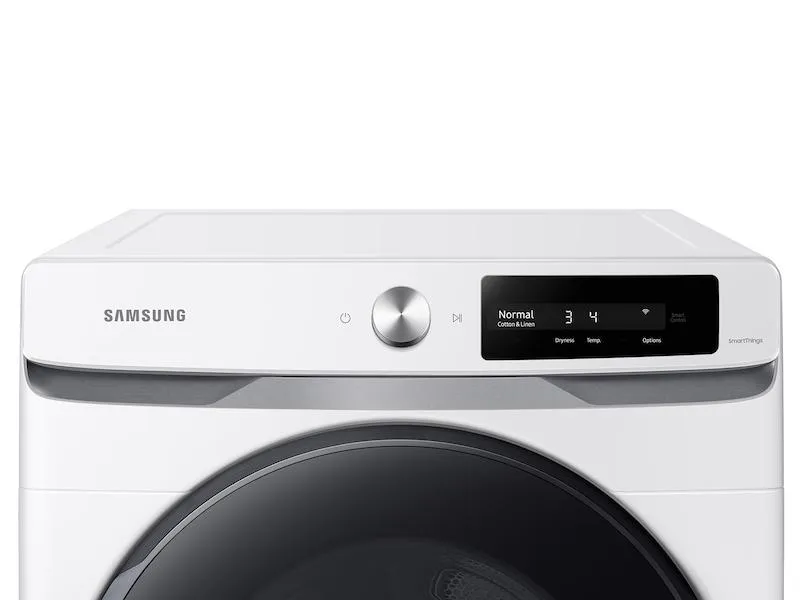 Samsung 7.5 cu. ft. Smart Dial Gas Dryer with Super Speed Dry in White