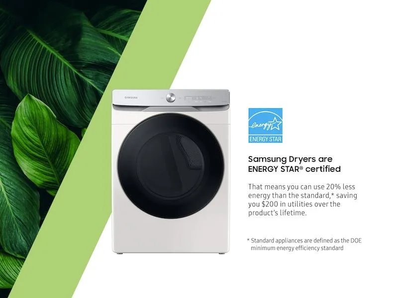 Samsung DVE50A8600E 7.5 cu. ft. Smart Dial Electric Dryer with Super Speed Dry in Ivory