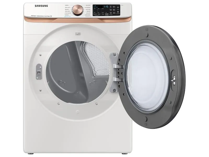 Samsung DVE50BG8300EA3 7.5 cu. ft. Smart Electric Dryer with Steam Sanitize  and Sensor Dry in Ivory