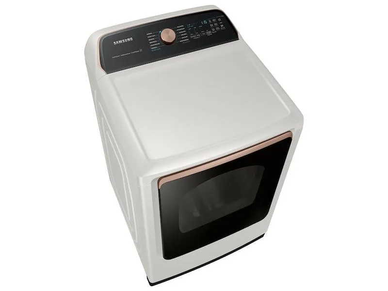 Samsung DVE55A7300E 7.4 cu. ft. Smart Electric Dryer with Steam Sanitize  in Ivory