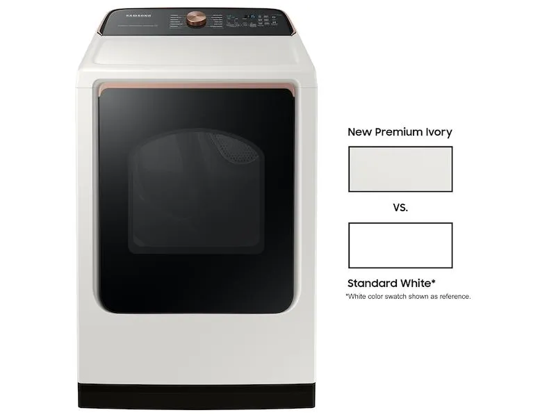 Samsung DVE55A7300E 7.4 cu. ft. Smart Electric Dryer with Steam Sanitize  in Ivory