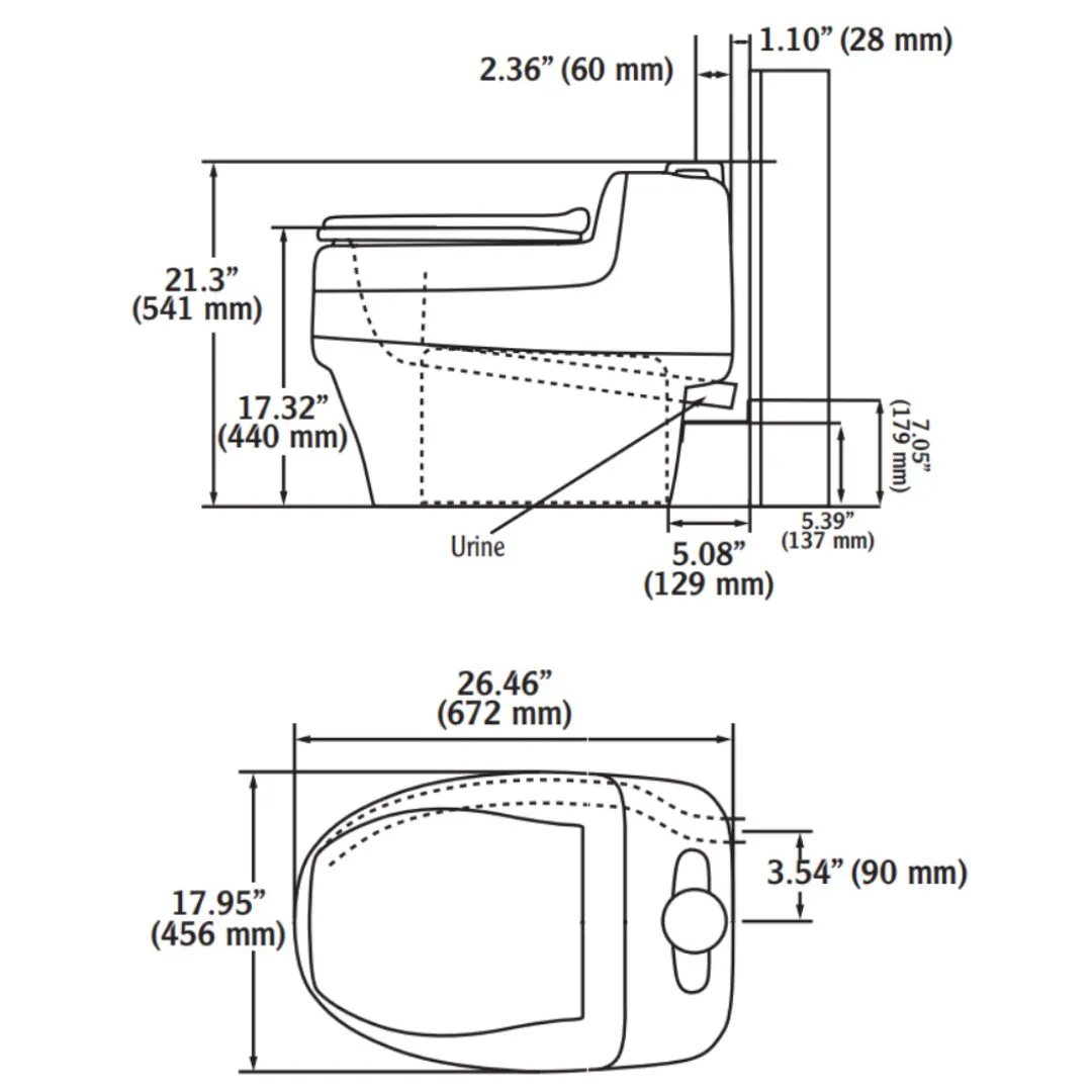 Separett Villa 9215 AC/DC Urine Diverting Toilet