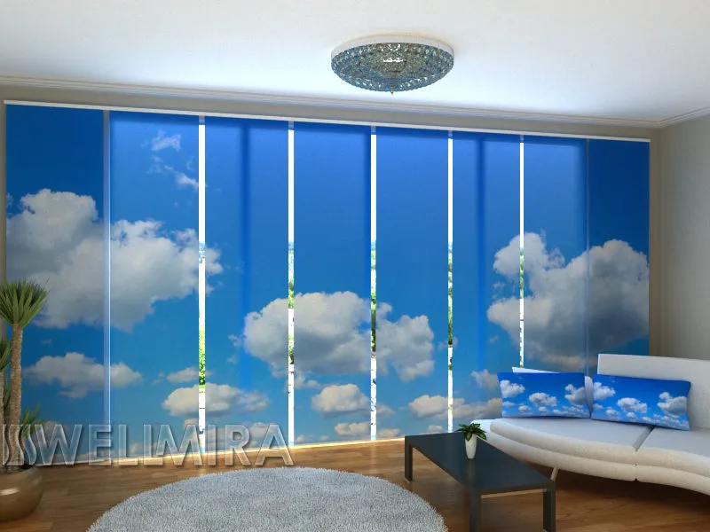 Set of 8 Panel Curtains Above the Clouds