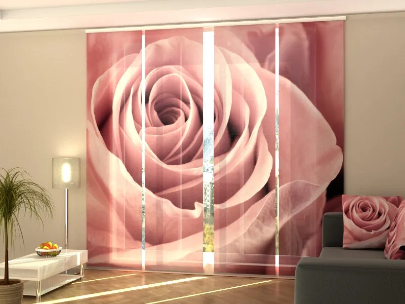 Sliding Panel Curtain Amazing Pink Rose