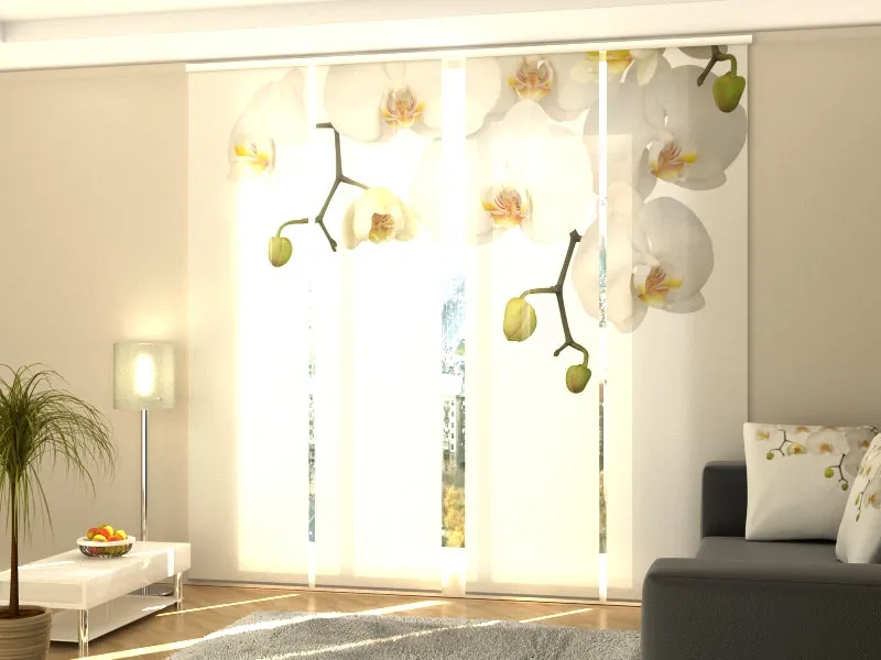 Sliding Panel Curtain Big Orchids