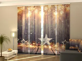 Sliding Panel Curtain Glowing Christmas Decorations