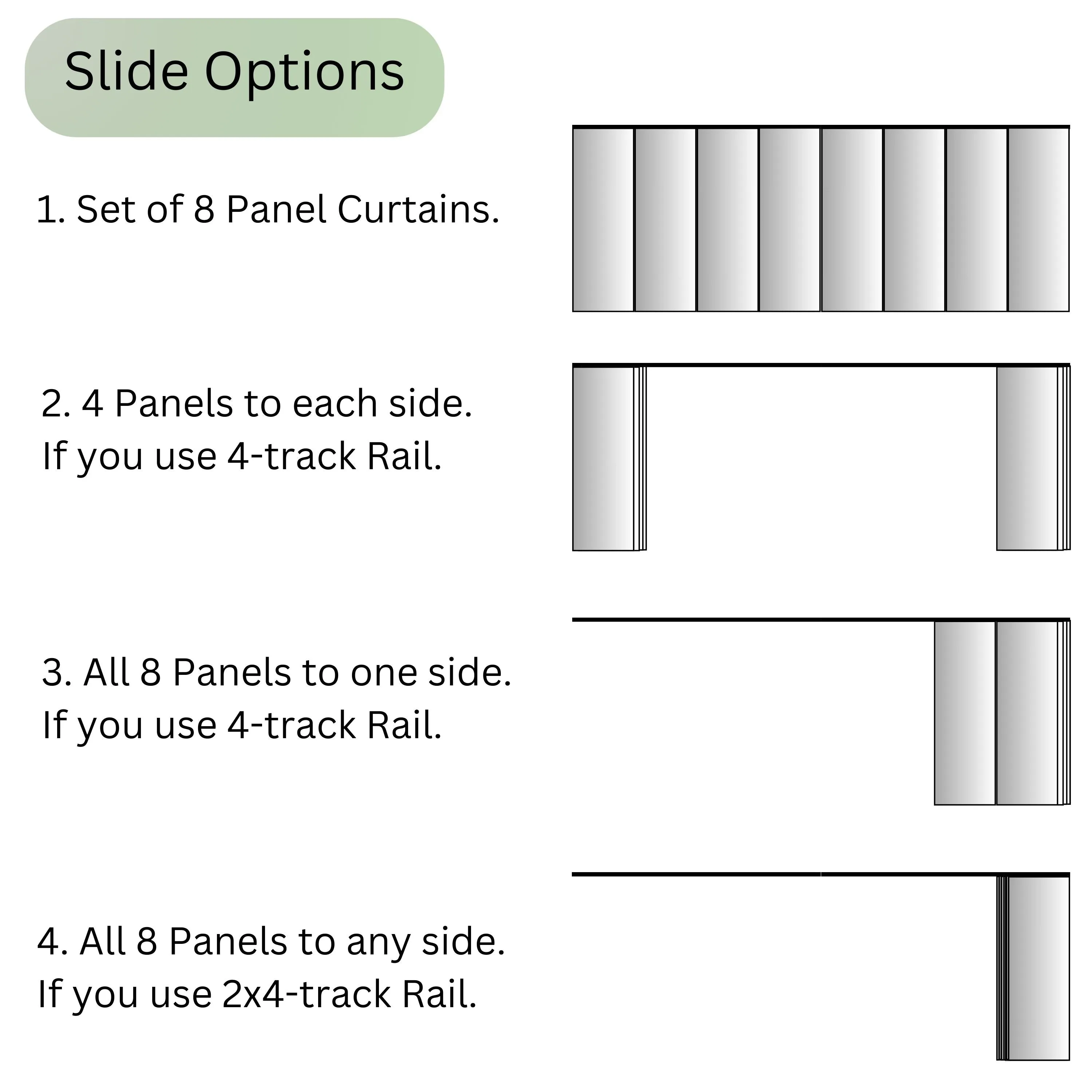 Sliding Panel Curtain Oriental Crane