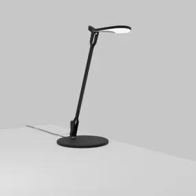 Splitty Pro Matte Black Contemporary LED Desk Lamp with Wireless Charging Base and USB Port