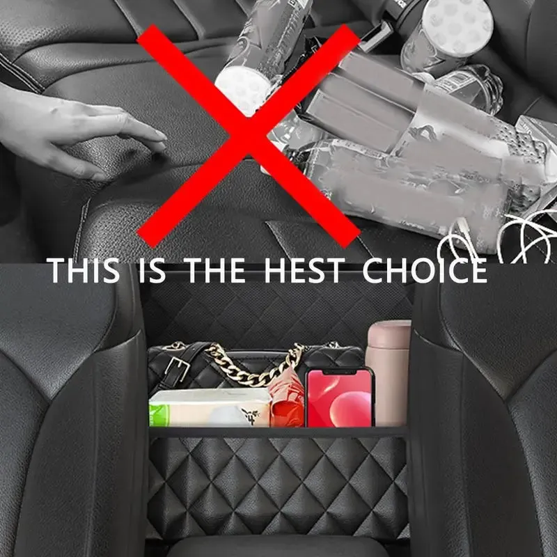 Stylish PU Leather Handbag Car-Mounted Storage Bag