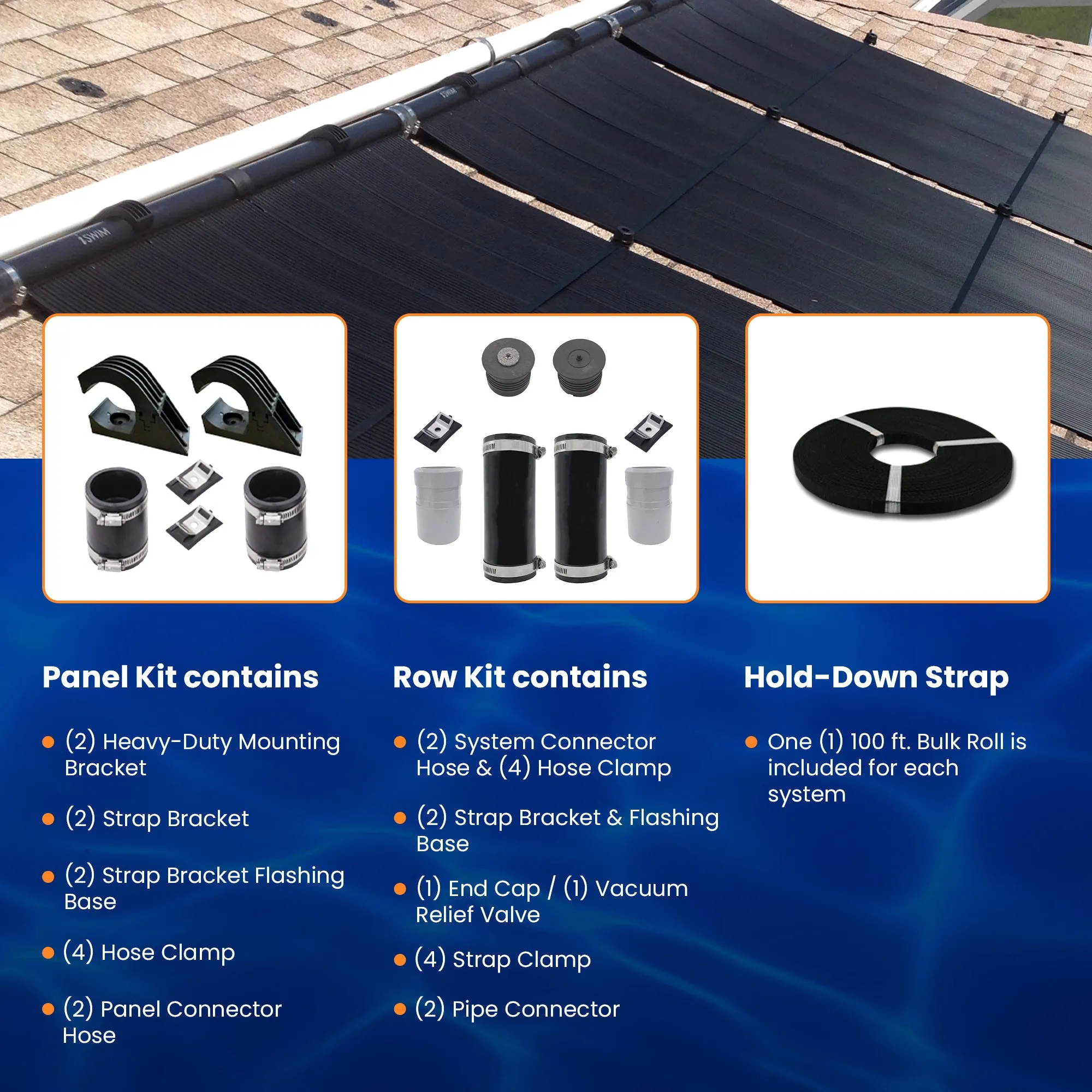 SwimEasy High Performance DIY Solar Pool Heater Kit - Superior Manufacturing for Long Lasting Durability - 15-20 Year Lifespan