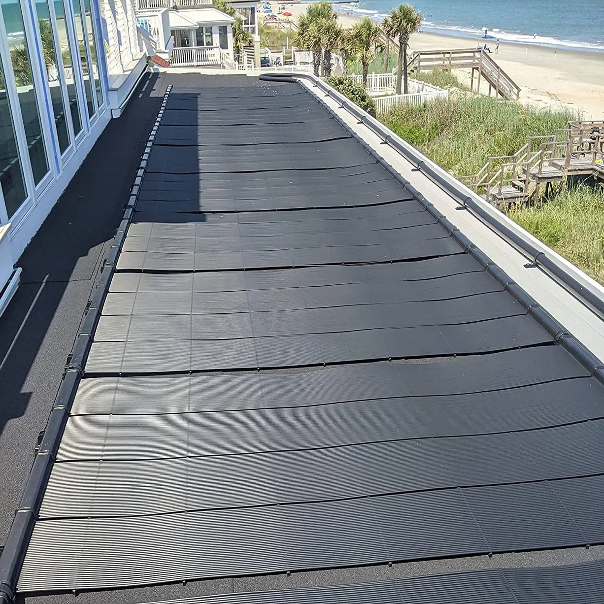 SwimJoy Industrial Grade Solar Pool Heater Panel - High-Wind Mounting Security - Maximum Freeze Resistance